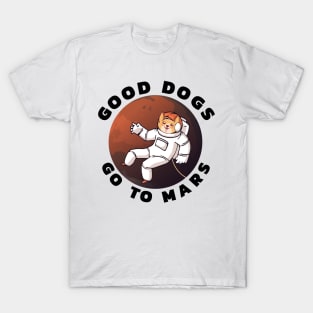 Dogecoin to Mars Funny Doge Coin to the Moon T-Shirt